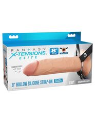 Полый страпон на ремнях 8’’ Hollow Silicone Strap-on - 