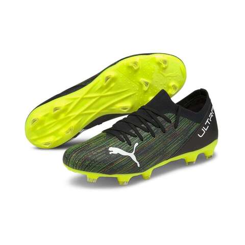 Бутсы Puma ULTRA 3.2 FG AG Black-White-Yellow