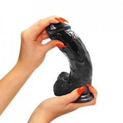 Фаллоимитатор на присоске My Eztaz, чёрный, 15x3,5 см