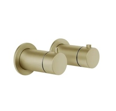 Gessi Anello 63335#727 Внешние части для термостатического смесителя на 3 позиции Brushed Brass PVD фото