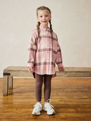 Рубашка и легинсы в комплекте для девочки Next K84-242, Розовый, Коричневый
