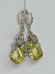 Оригами (серьги из серебра)