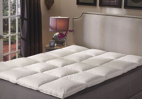 Перина пуховая 6 см 160x200 климат-контроль с уплотненным центром Dorbena