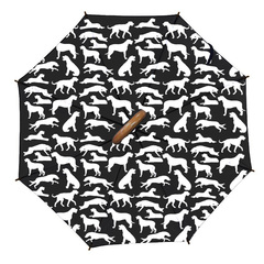 Зонт "Белые силуэты вашей собаки"