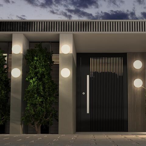 Уличный потолочный светодиодный светильник 358881 STREET NT22 белый IP54 LED 4000К 18W 220V OPAL