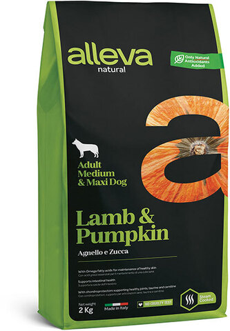 Alleva Natural Lamb & Pumpkin Medium/Maxi, сухой (2 кг)