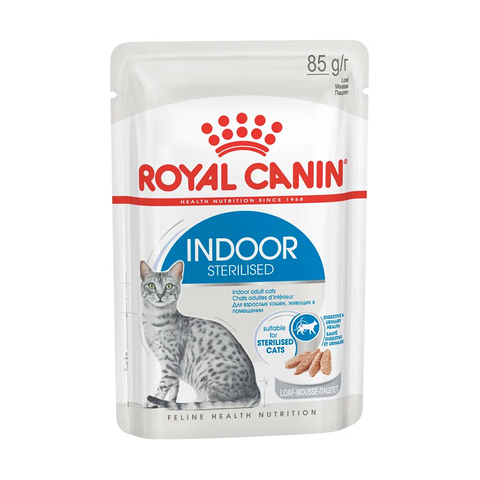 Влажный корм Royal Canin Indoor Sterilised,  для стерилизованных кошек, кусочки в соусе, 85 г