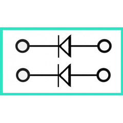 Клемма Push-IN/ с диодной схемой DD6 /0,2-2,5мм2/1А/1000V