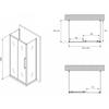 Abber Schwarzer Diamant AG30130BMH-S70BM-S70BM Душевой уголок, 130x70x195