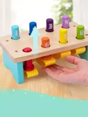 Реверсивная стучалка забивалка деревянная с молотком