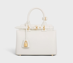 Сумки CELINE TEEN CONTI из натуральной телячьей кожи белая
