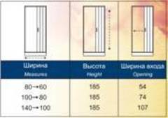 Шторка для душа SIRIO с боковым профилем закрывания