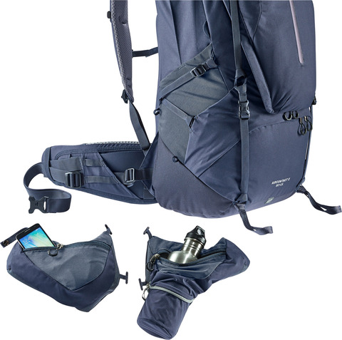 Картинка рюкзак туристический Deuter Aircontact X 60+15 Ink - 4