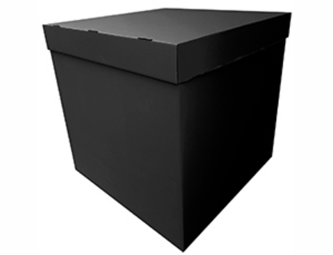 Коробка для воздушных шаров с персональным оформлением черная