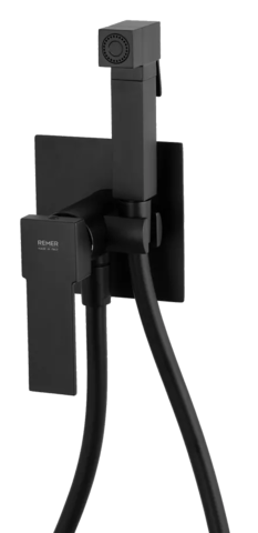 REMER Q65NO Гигиенический душ со смесителем скрытого монтажа (душевой шланг и скрытая часть в комплекте) qubika