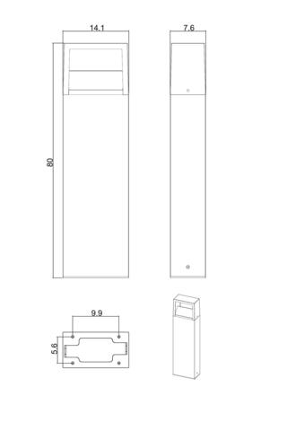 Ландшафтный светодиодный светильник Arte Lamp LIVERPOOL A1328PA-1BK