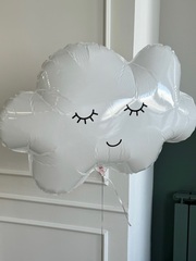 Шар-облако белый фольгированный