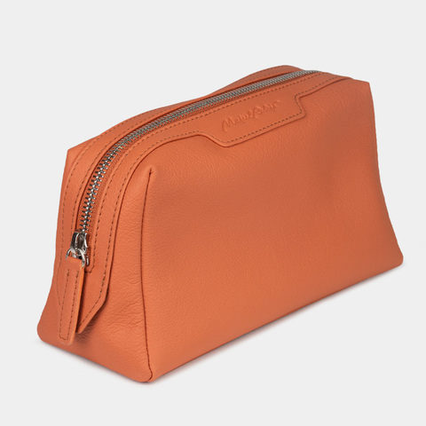 Несессер Trapèze из кожи теленка оранжевого цвета