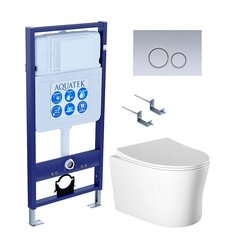 SET AQUATEK НИКА-019 4в1 (рама AQUATEK Standard INS-0000012+крепеж KKI-0000002+клавиша KDI-0000019+унитаз НИКА AQ2009-00 с тонким сиденьем soft-close) фото