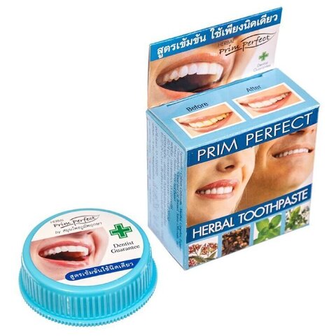 Растительная зубная паста, Herbal Toothpaste PRIM PERFECT, Saffron Laboratories, 25 г.