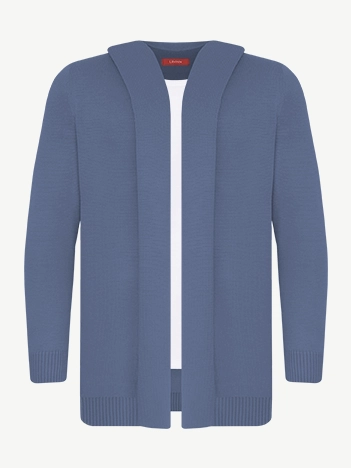 Кардиган с капюшоном из мягкой шерсти