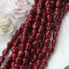 Майорка, имитация барочного жемчуга, тёмно-бордовая 10*15 мм, 1 нить, МА110
