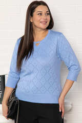 Блуза Нежный узор (голубая) Б14937-18М LT Collection