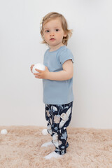 брюки  для девочки  КР 400605/индиго,волшебные совы к419