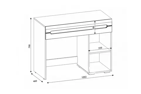 Стол туалетный Наоми СТ-04 дуб каньон / графит