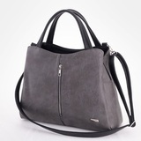 Сумка Саломея 373 македония серый + черный