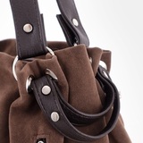 Сумка Саломея 610 эко-замша шоколад