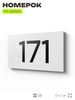 Номер на дверь 171, табличка на дверь для офиса, квартиры, кабинета, аудитории, склада, белая 120х70 мм, Айдентика Технолоджи