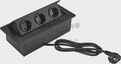 Розетка Cactus CS-SOCKET-EU3-BK для столешницы 26.5x11.8x6.5см черный — фото 1