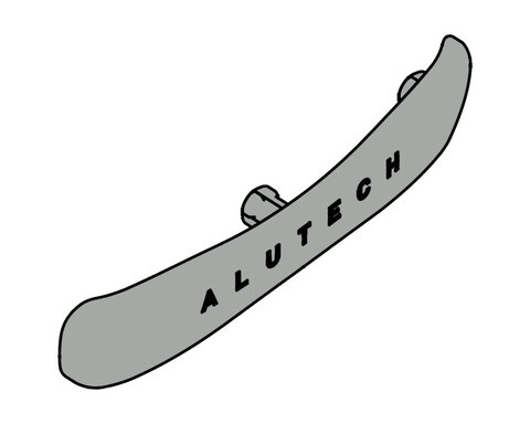 ALUTECH Крышка для комплекта ручек RLG004-02P (RAL 9006), RLG004.226.03