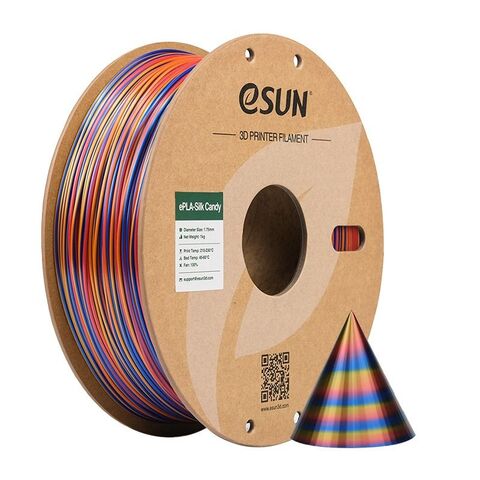Пластик для 3D-печати eSUN ePLA-Silk Candy, 1,75 мм, 1 кг, красный/золотой/синий, EPLA-SILK CANDY175RJU1