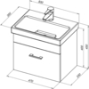 Aquanet 254064 Тумба с раковиной Нота 50 (Moduo Slim) цв.белый (254064)