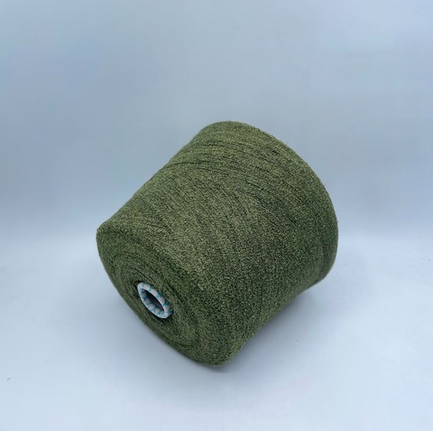 Lineapiu (пр.Италия),art-Boucle 1400м/100гр, 75% Хлопок 25% Нейлон, цвет-Травяной,меланж, арт.34905
