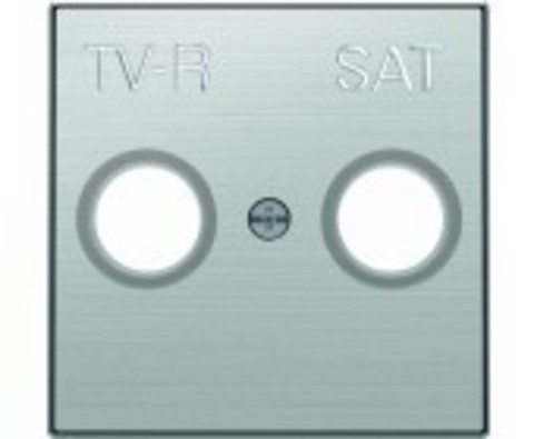 Розетка телевизионная TV/R-SAT проходная. Цвет Нержавеющая сталь. ABB Sky. 8151.8+2CLA855010A1401