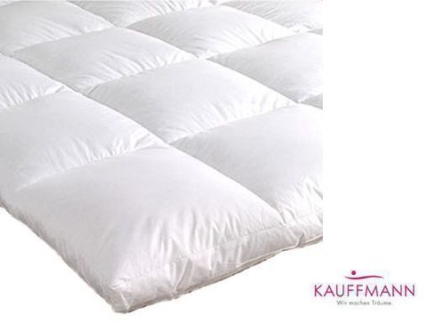 Перина пуховая 6 см 160x200 климат-контроль с уплотненным центром Dorbena