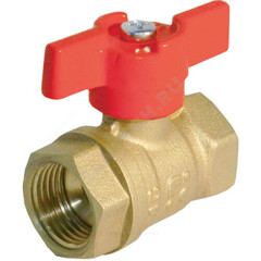 Кран шаровой латунь 11б27п1 А30/1 Ду 20 Ру40 ВР полнопроходной бабочка БАЗ БАЗ.А30.1.20.40