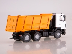 MAZ-6501 dump truck restyling white-orange 1:43 AutoHistory