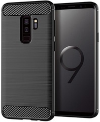 Чехол для Samsung Galaxy S9 Plus цвет Black (черный), серия Carbon от Caseport