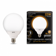 Лампа Gauss LED G125 22W E27 1780 lm 3000K 105102122