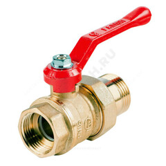Кран шаровой латунь Стандарт 222 аналог 11б27п1 Ду 25 Ру16 ВР/"американка" полнопроходной рычаг ГАЛЛОП 103158