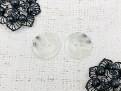 Пуговицы, d 2,5 см, 2 прокола, светло-молочный