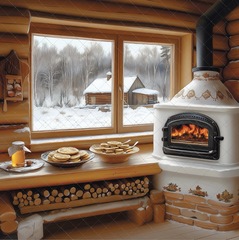 Масленица №6- фон неопреновый