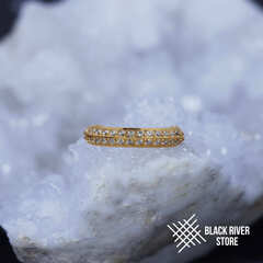 Кликер Twilight Two Lines Crystal PVD Yellow 1.2мм