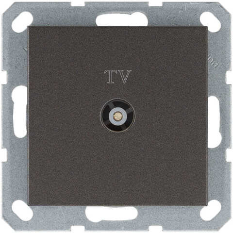 Розетка телевизионная TV оконечная. Цвет Мокко. Jasmart. G6001Z