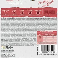 Brit Adult Sensitive Healthy Digestion сухой корм для собак мелких пород (индейка,утка) 1,5 кг