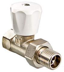 Комплект ручной регулировки д/радиатора 3/4" угловой (клапан ручной с американкой, клапан запорный)
